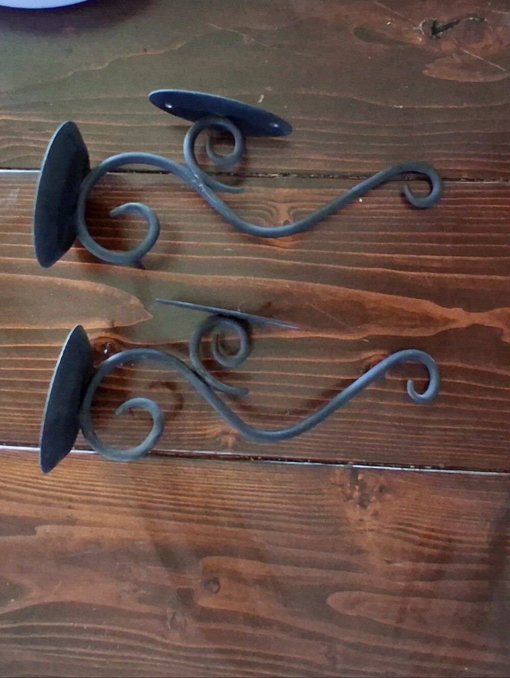PartyLite Black Wrought Iron Scroll Wall Hooks - Pair